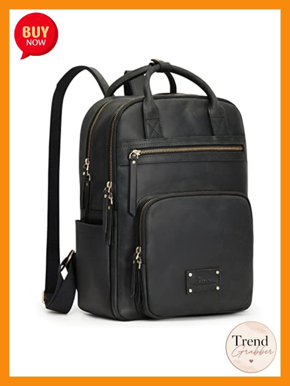 Vintage Crazy Horse Leather Backpack Purse for Women Laptop Travel